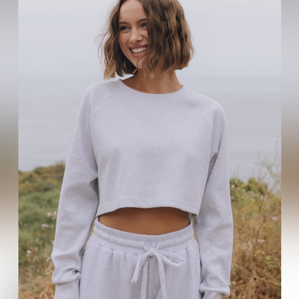 DAILY DRILLS Haily Polk edit cropped sweatshirt